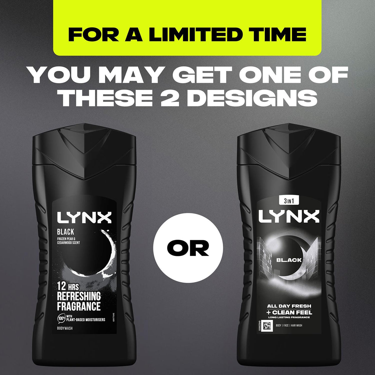 Black 12h Refreshing Fragrance Shower Gel Body Wash For Men, 225ml | Set of 24