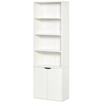 2 Door 4 Shelves Bookcase Wooden Storage Cabinet | One Size | White