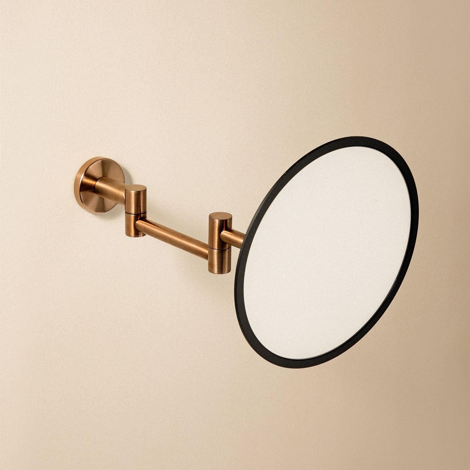Wall Magnifying Mirror, Brushed Copper Pvd Architect Sp (x5)