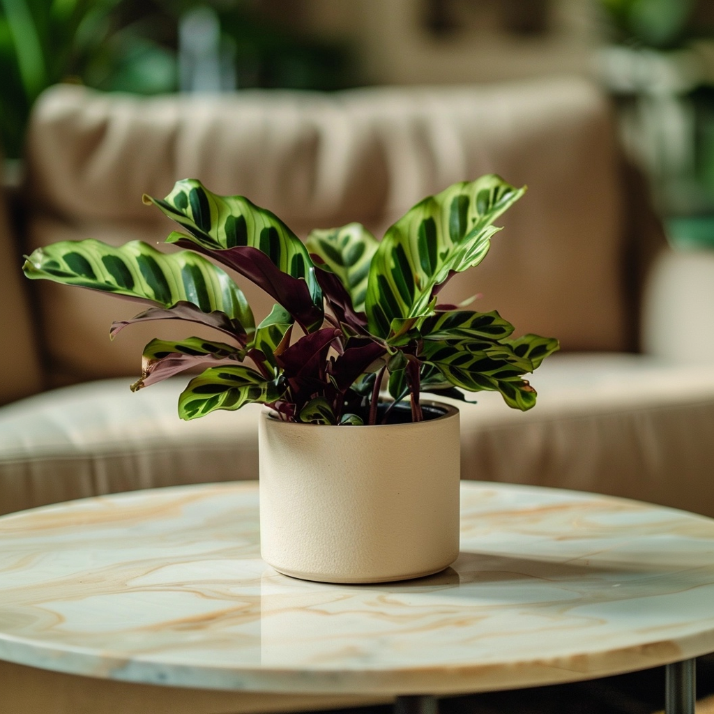Rattlesnake Plant - 2 Pcs. - Goeppertia Insignis - Height 30-40cm - ⌀12cm | Set of 2 | Green