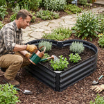 Breeins Heart-Shaped Galvanized Steel Raised Garden Bed Planter for Flowers & Vegetables