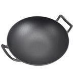36cm Dia Cast Iron Wok With Double Handles
