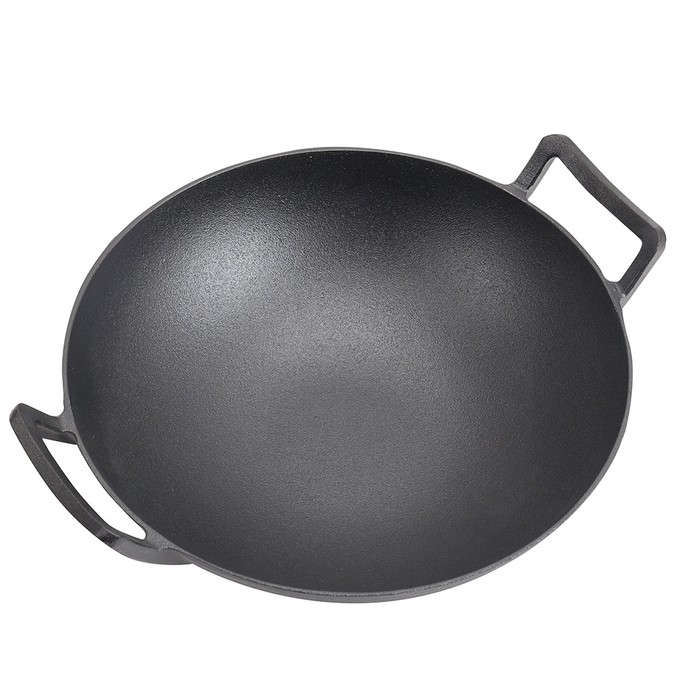 36cm Dia Cast Iron Wok With Double Handles