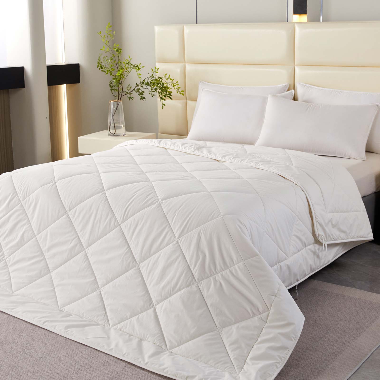 Premium Light Wool Duvet - Cool & Washable | King | White