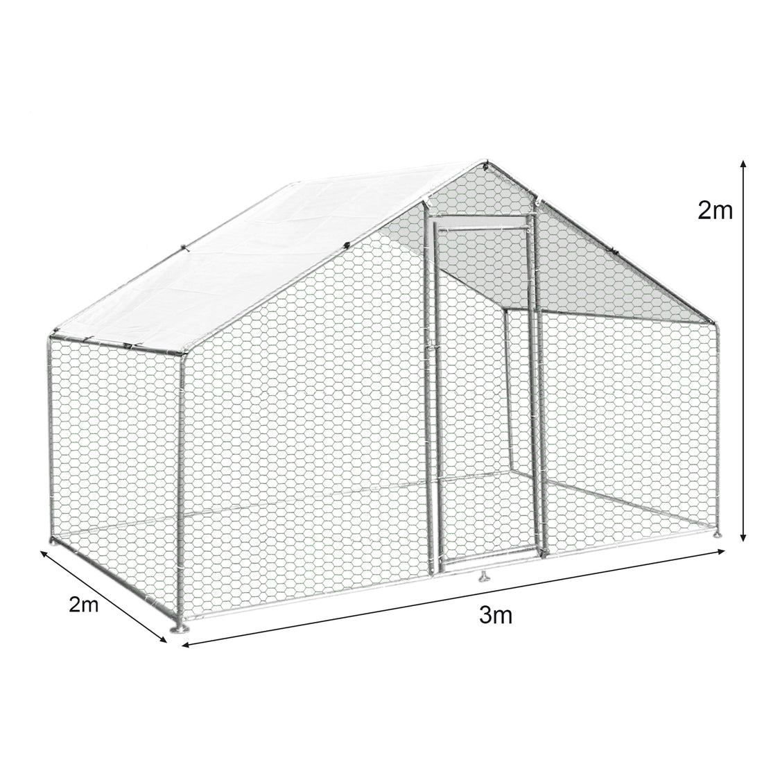 Chicken Run 3m X 2m X 2m | 3m x 2m x 2m | Green