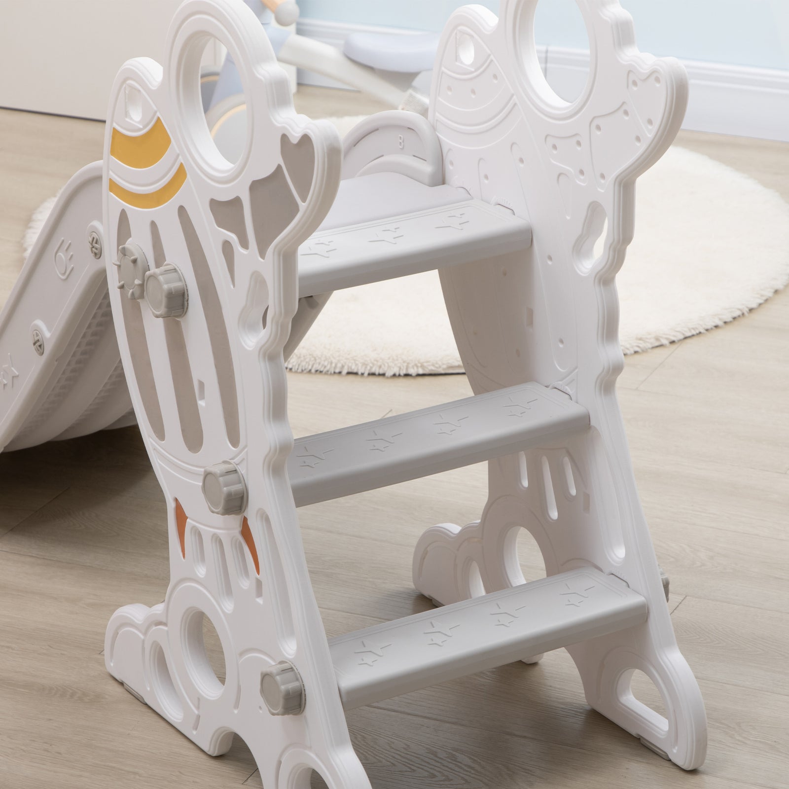 Baby Slide Freestanding Slide For Kids 1.5-3 Years Space Theme | Grey