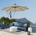 3(m) Cantilever Banana Parasol With Cover Wind Strap Upf50+ | Khaki