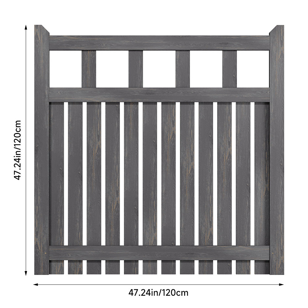 90/120cm Wx120cm H Outdoor Wooden Garden Gate Fence Door | 120cm | Grey