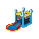 Inflatable Bouncy Castle With Hot Air Balloon Print, Kids Jumping Castle With Slide, Heavy-duty Oxford Fabric, 370w Blower Included