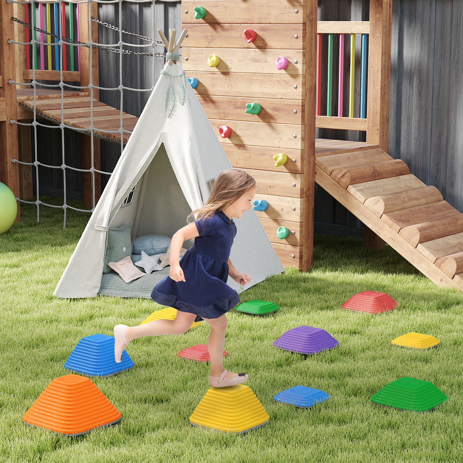 Balance Stepping Stones For Kids Indoor Outdoor Sensory Toy