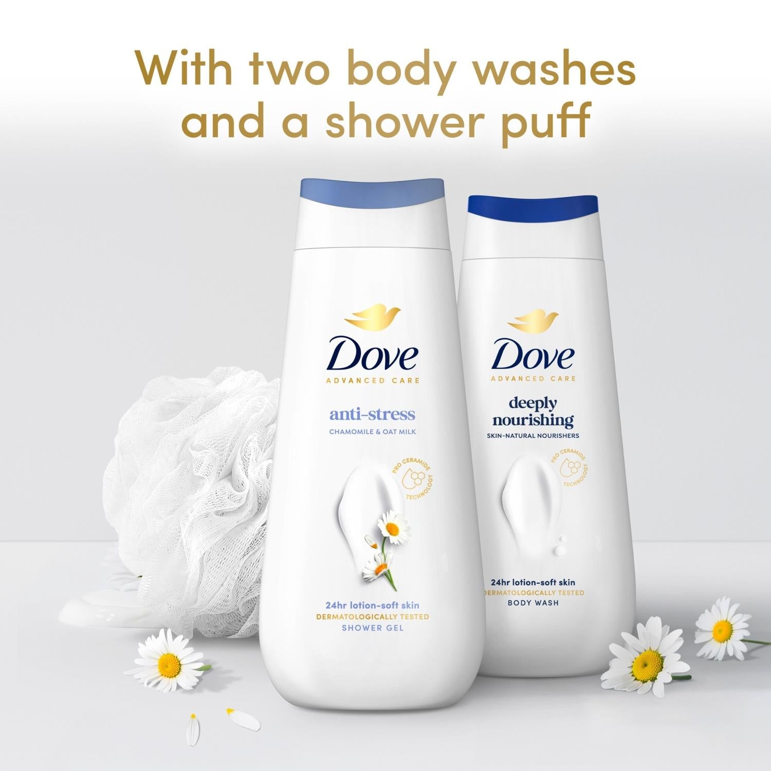 DOVE Unwind Body Wash Collection Gift Set, 2 Full Size Each