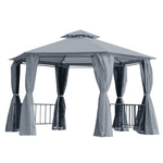 Gazebo Canopy 2 Tier Patio Shelter Steel For Garden