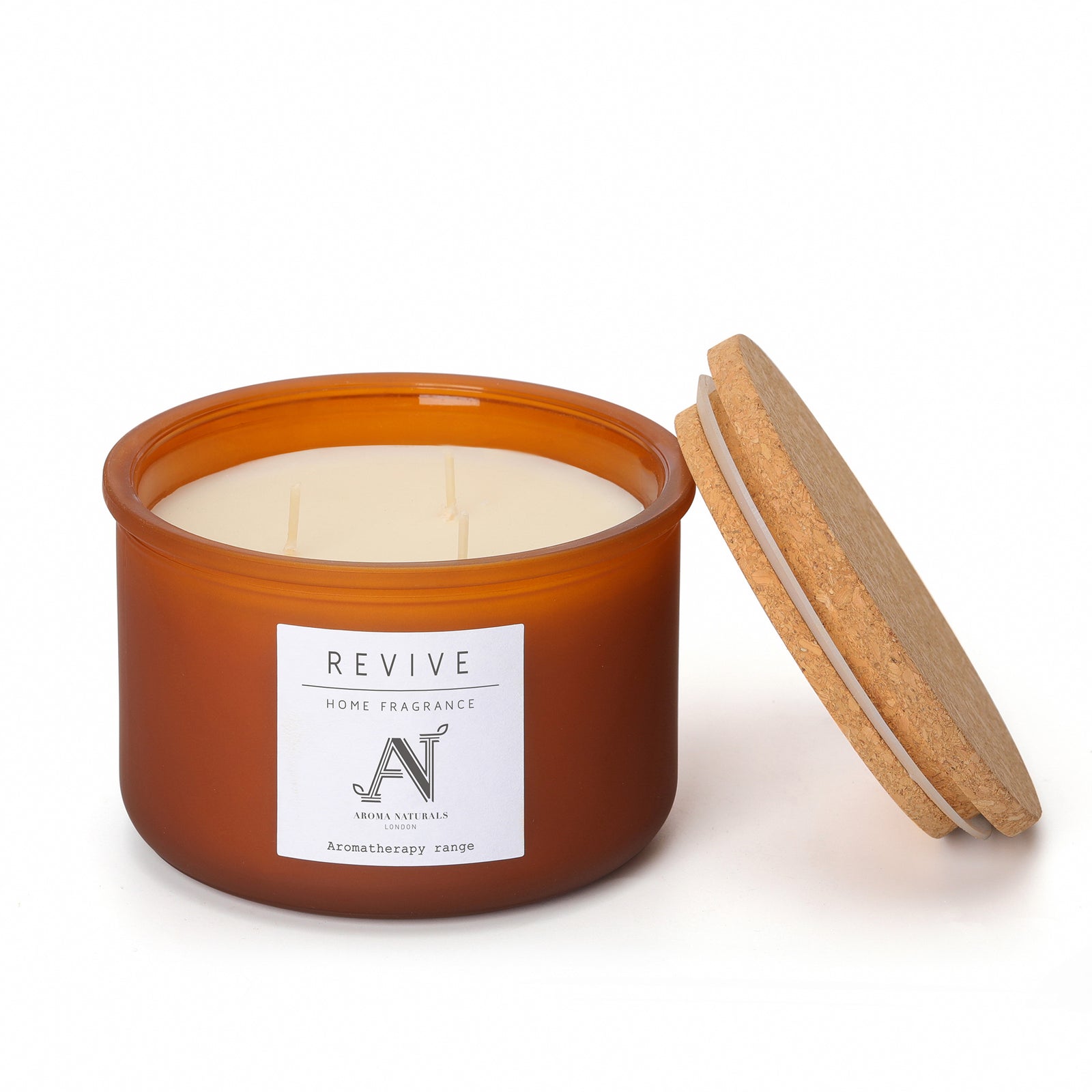 Revive Scented Candle – Amber Glass With Cork Lid