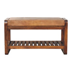 Solid Wood Small Buffalo Slatted Hallway Bench