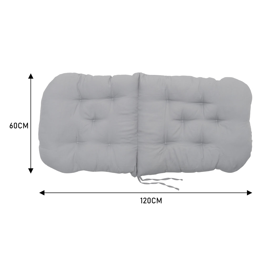 Rocking Chair Tufted Seat Pad Non-slip Seat Cushion | Light Grey