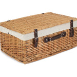 Wicker 55cm Buff Empty Picnic Basket Unlined | White
