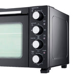 28l Mini Oven With 2 Hobs - Electric Countertop Cooker | 28l | Black & Silver