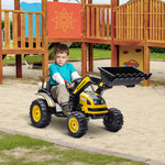 Kids Digger Ride On Excavator 6v Battery Tractor Music Headlight Yellow