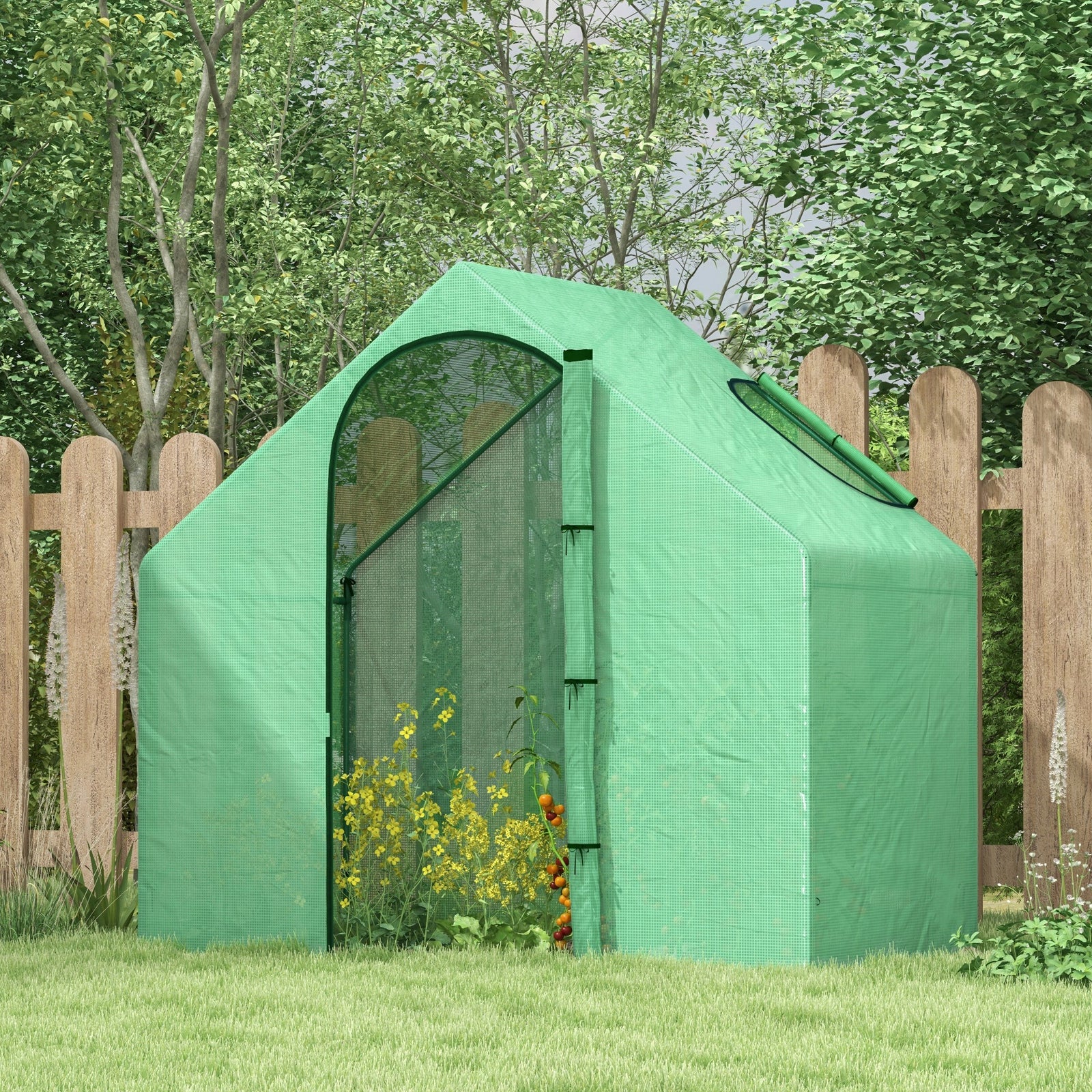 Walk-in Greenhouse Steel Frame Pe Cover
