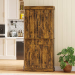 HOMCOM 180cm Kitchen Pantry, Kitchenstorage Cabinet With Shelves, Brown