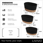 Tulla Seagrass Basket Set -charcoal