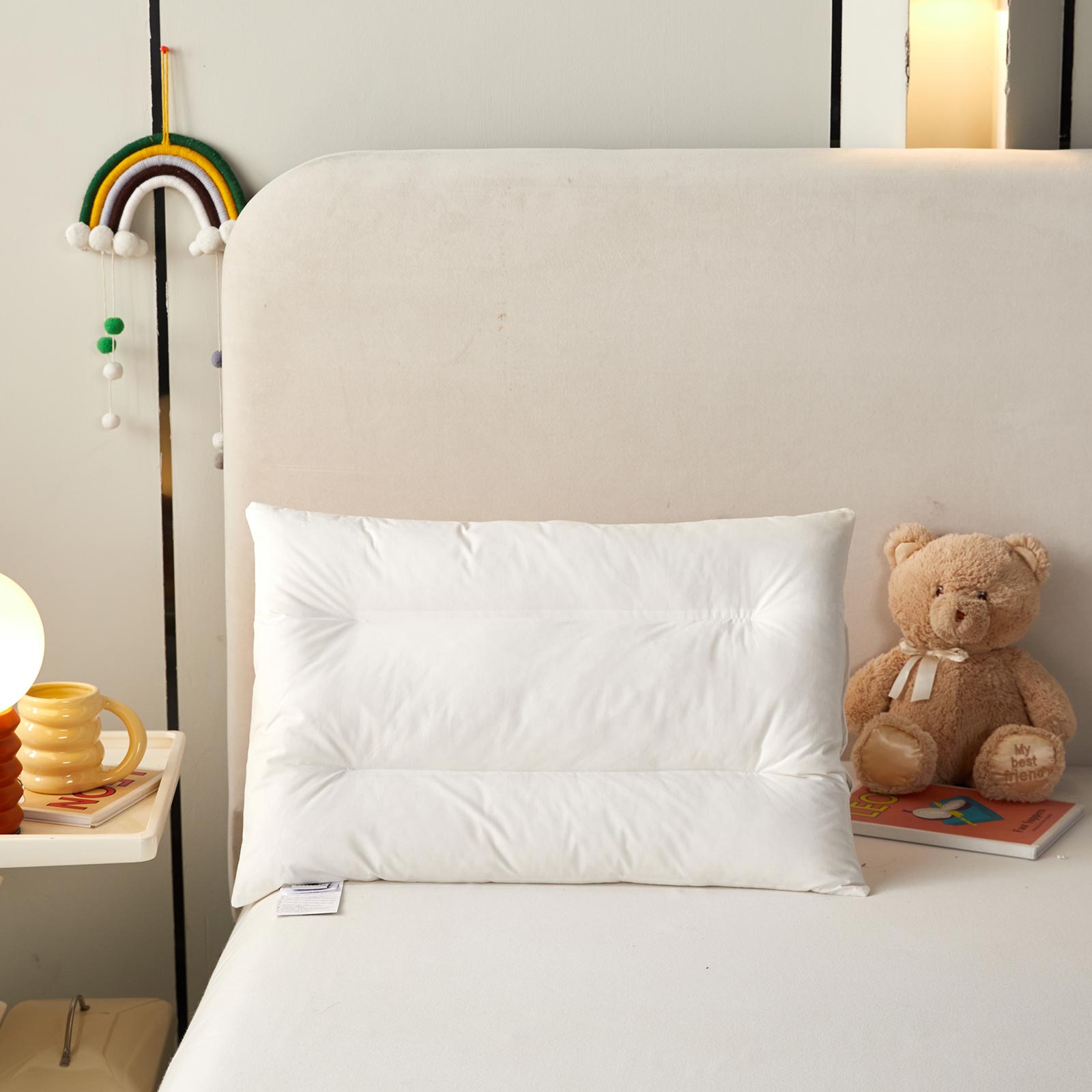Premium Wool Kids Pillow With Quilted Case, 40 X 60 Cm