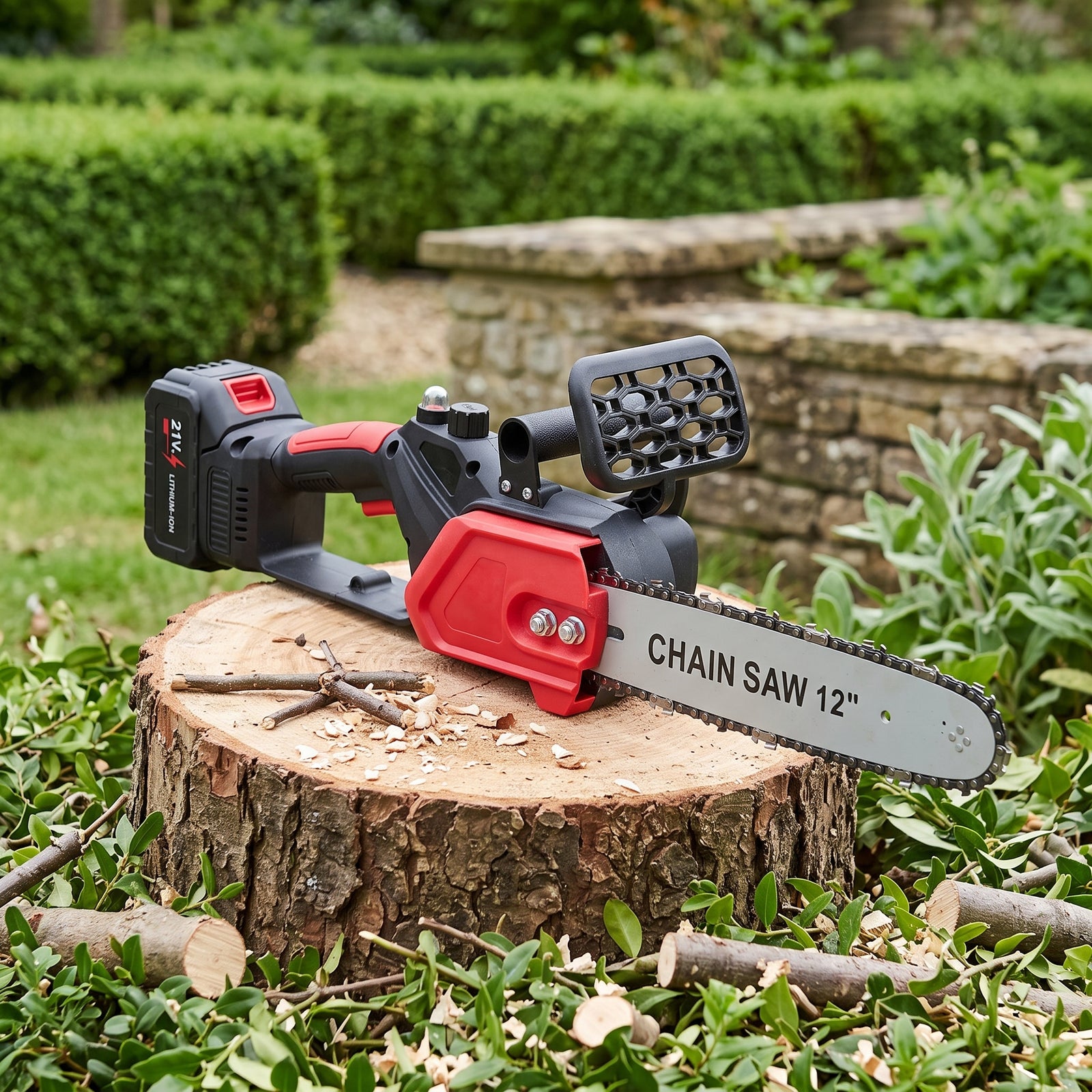 Breeins 12-inch Auto Oiling Cordless Electric Chainsaw Kit