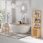 140 Cm Storage Unit Freestanding Cabinet W/ 3 Shelves