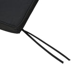 2-seater Bench Cushion Polyester Cover Seat Pad Replacement | Black