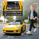 AIYAPLAY Electric Car For Kids 12v Licensed Ruf Gt For 3-5 Years
