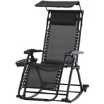 Folding Recliner Rocker Zero-gravity Seat | Black