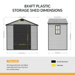 Breeins 8x4 Ft Large Garden Storage Shed