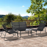 4 Piece Garden Furniture Set W/ Chairs & Table
