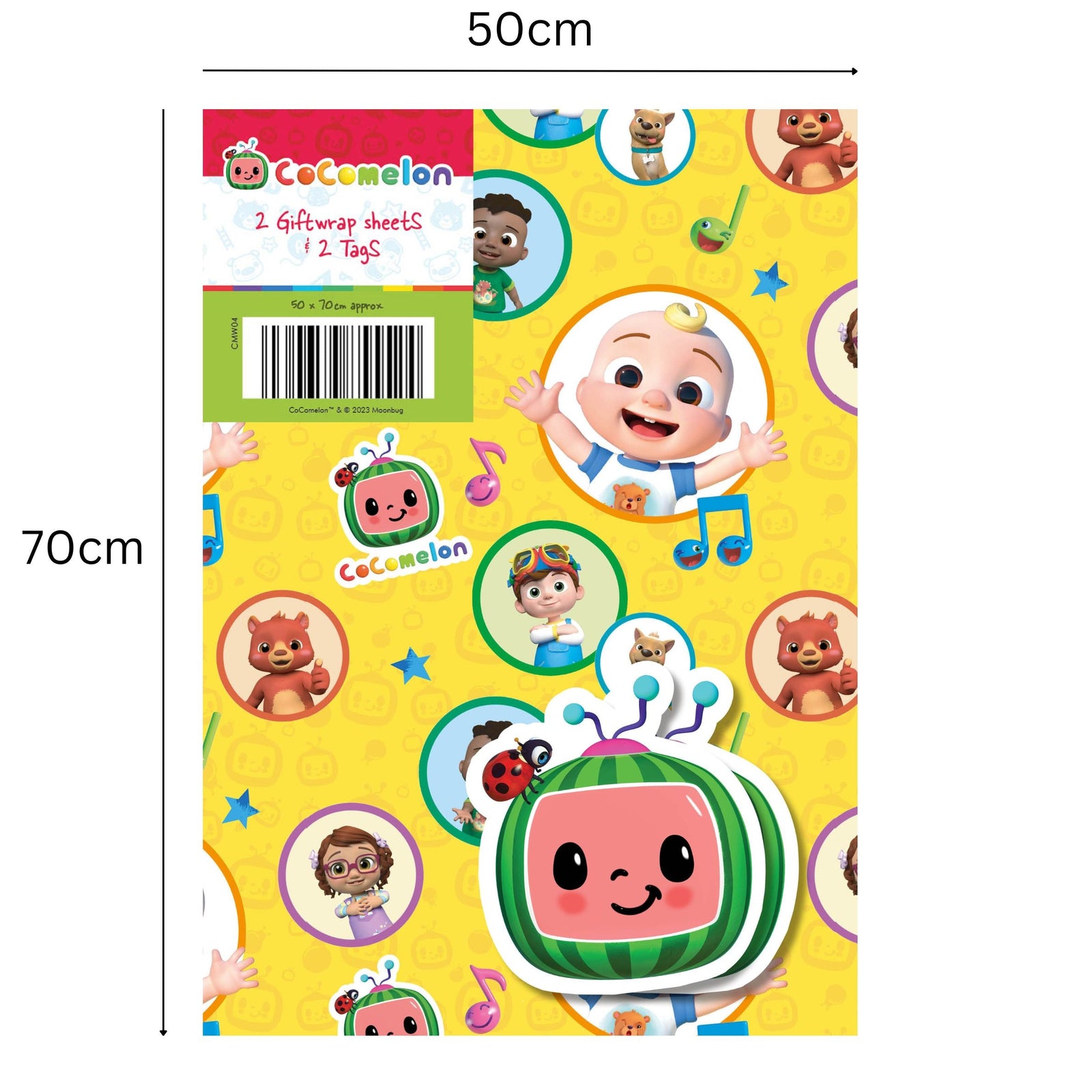 2 Sheets & 2 Tags Wrapping Paper
