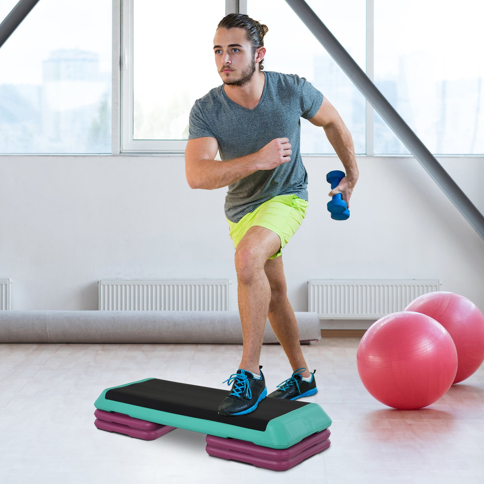 10/15/20cm Aerobic Step Steppers For Exercise | Black