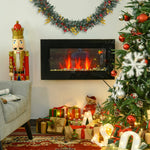 1000w/2000w Electric Wall Fireplace Led Flame Effect Timer