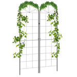 Set Of 2 Metal Climbing Plant Trellis 50 X 180cm