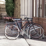 HOMCOM Bike Rack Floor Stand 5 Racks Silver