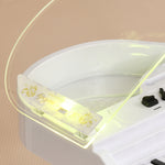 32 Keys Kids Piano Keyboard With Stool, Lights, Microphone, White | White