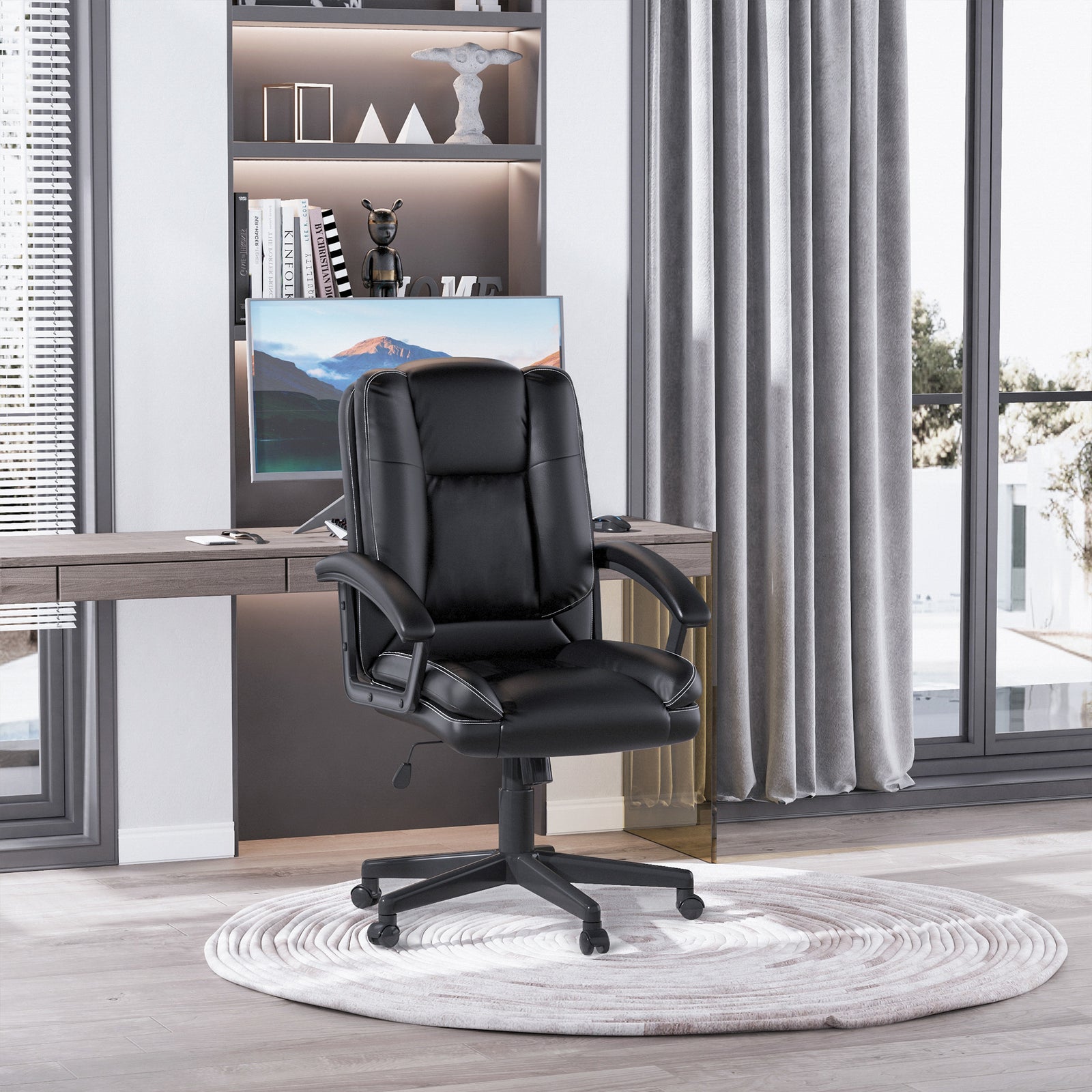 Modern Executive Office Chair Adjustable | Black