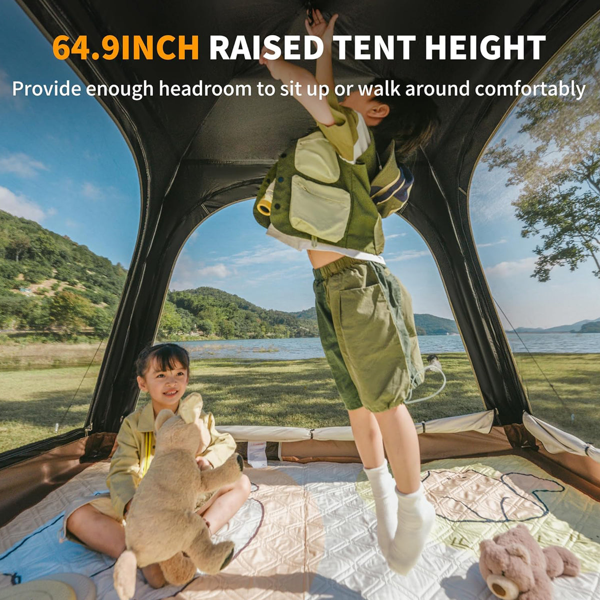 Ango Automatic 3 Person Tent | Brown