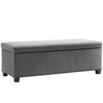 Storage Ottoman With Lid, 112cm Bench Chest Box | Grey
