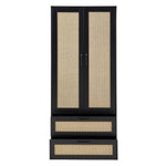 2-door Wardrobe With 2 Drawers | Black
