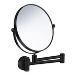 Two Sided Shaving Make Up Mirror Swing Arm 5x Magnification | Black