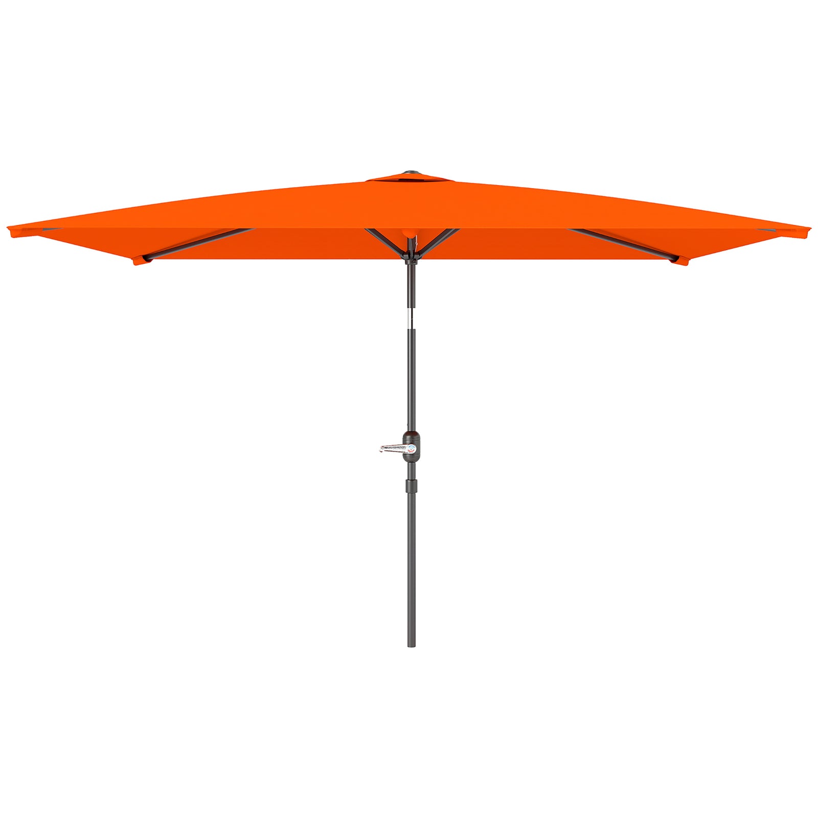 3x2m Patio Parasol, Rectangular Canopy | Orange