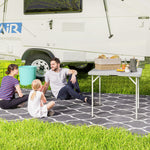 3ft Folding Camping Table W/ 2 Adjustable Height | Dark Gray