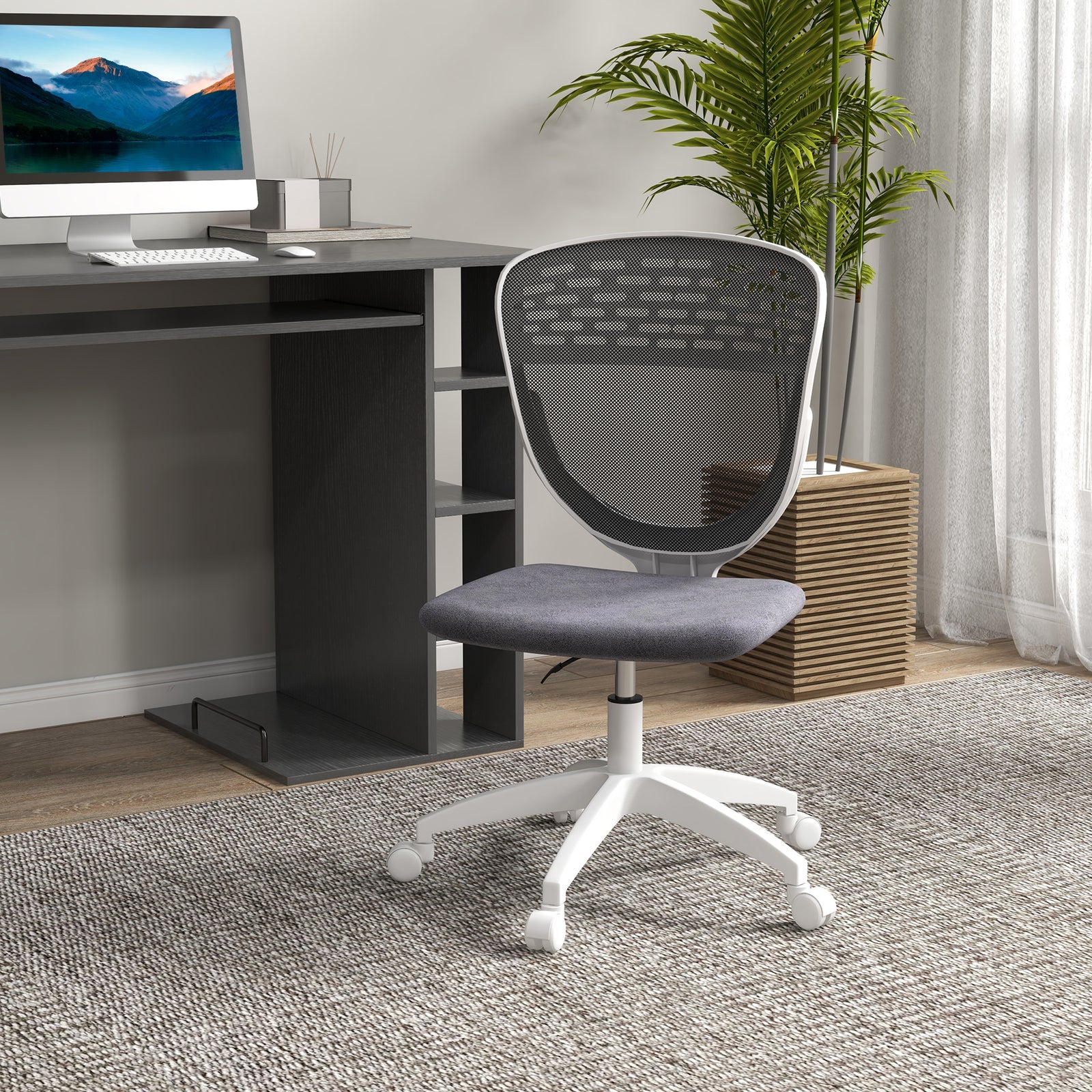 Armless Adjustable Office Chair