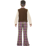 Hippie Boy Costume, With Top, Attached Waistcoat | Small