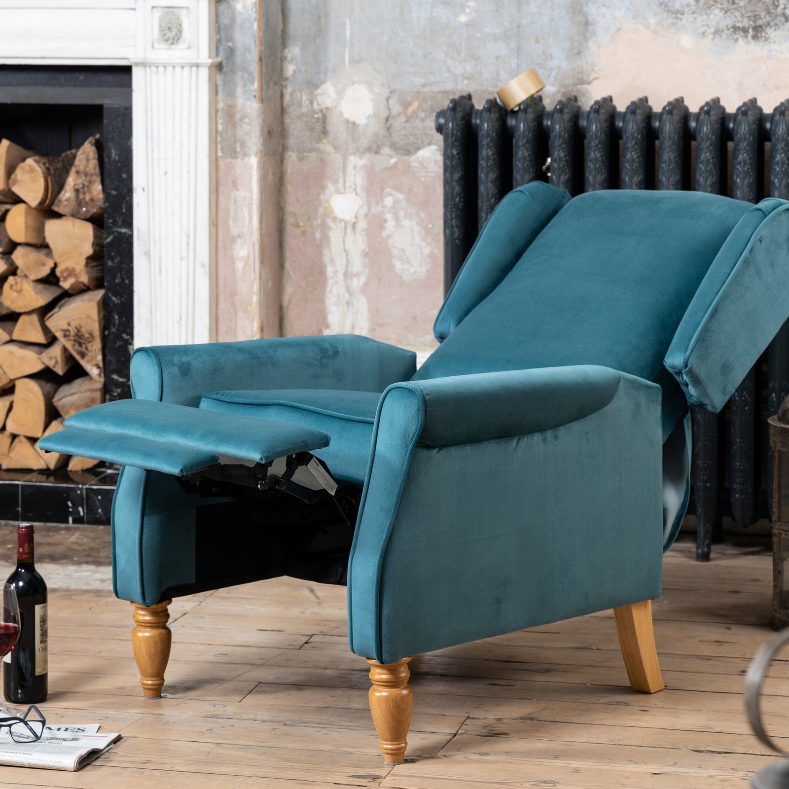 Barksdale Recliner Armchair | Teal