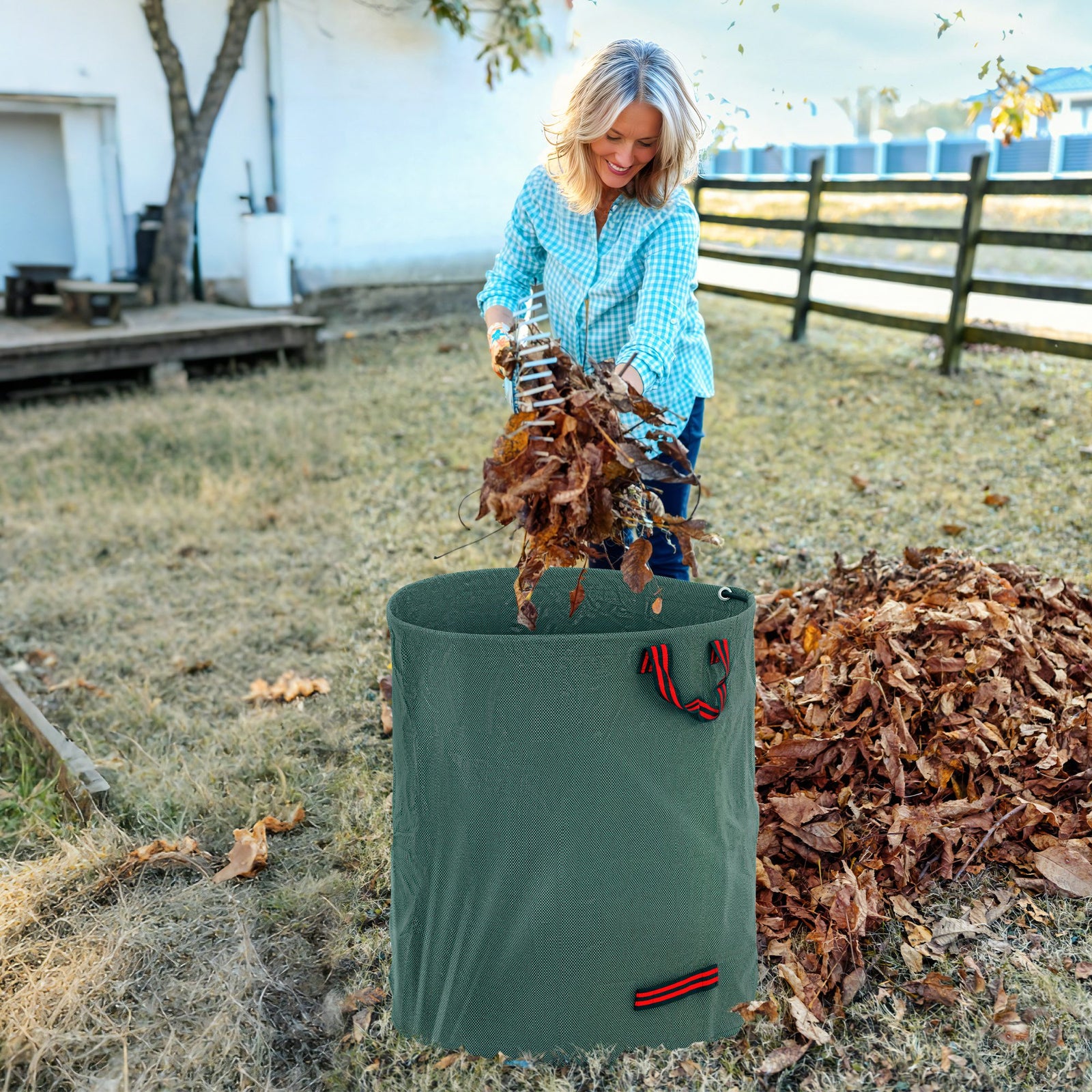 272l Heavy Duty Garden Waste Bags, Green